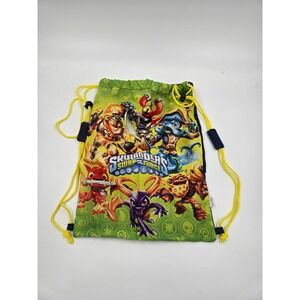 Skylanders Swap Force Drawstring Cinch Backpack Bag Spyro Character Navy Yellow